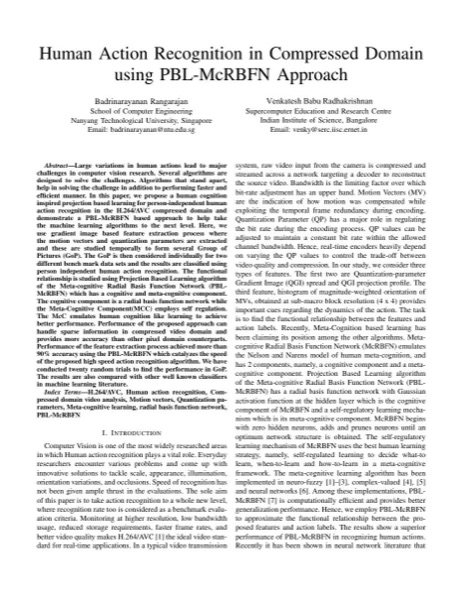 ISSNIP action recognition paper cover