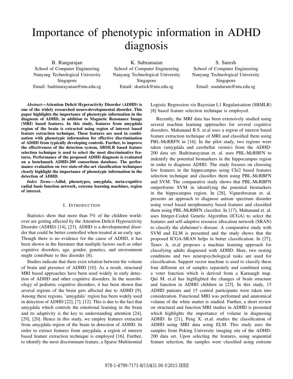 ADHD phenotypic paper cover
